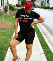 "BE DOPE" TEE - BLACK, RED, WHITE