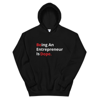 "BE DOPE" HOODIE - BLK, RED, WHITE